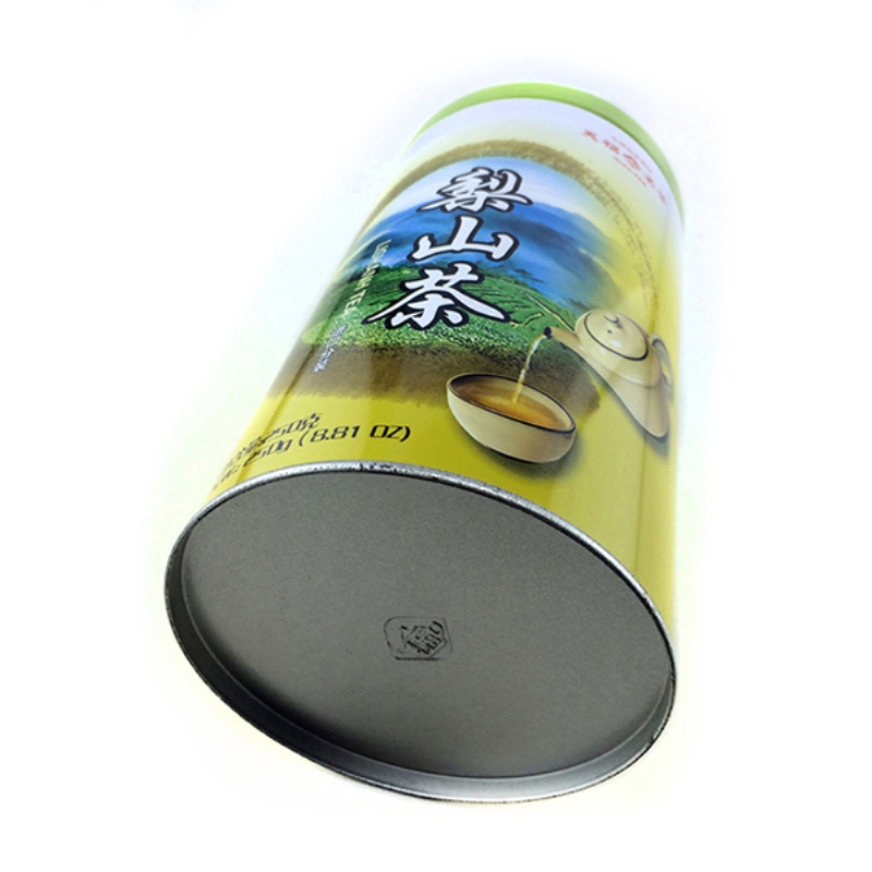 Boîte à thé ronde imprimée personnalisée avec couvercle
